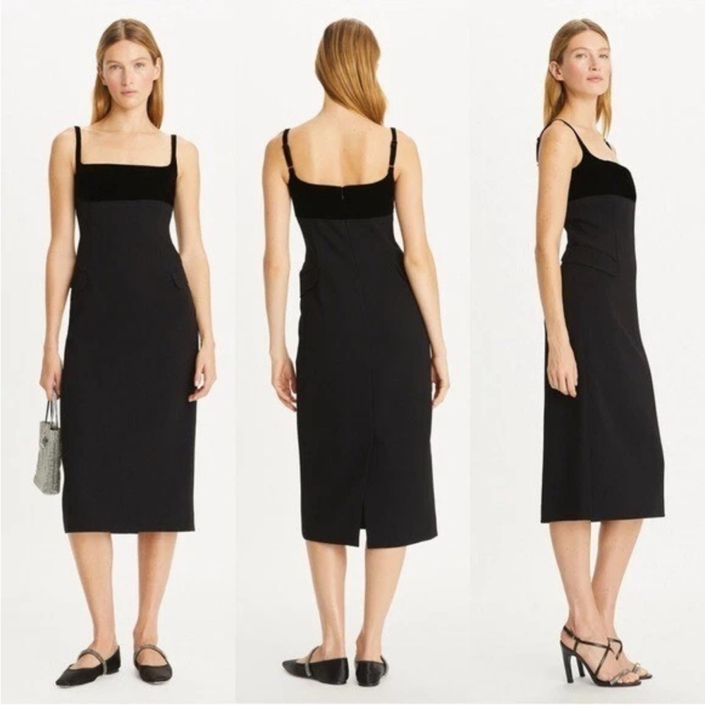 NWT Tory Burch crepe slip midi dress $898 2 - Picture 2 of 9